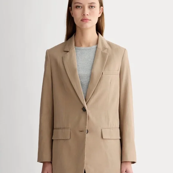 Everlane Women's Oversized Blazer in Ash Brown, Size 12 - Picture 2 of 5